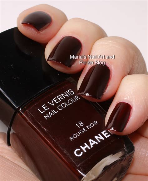 chanel le vernis rouge noir 18|Chanel Rouge noir nail color.